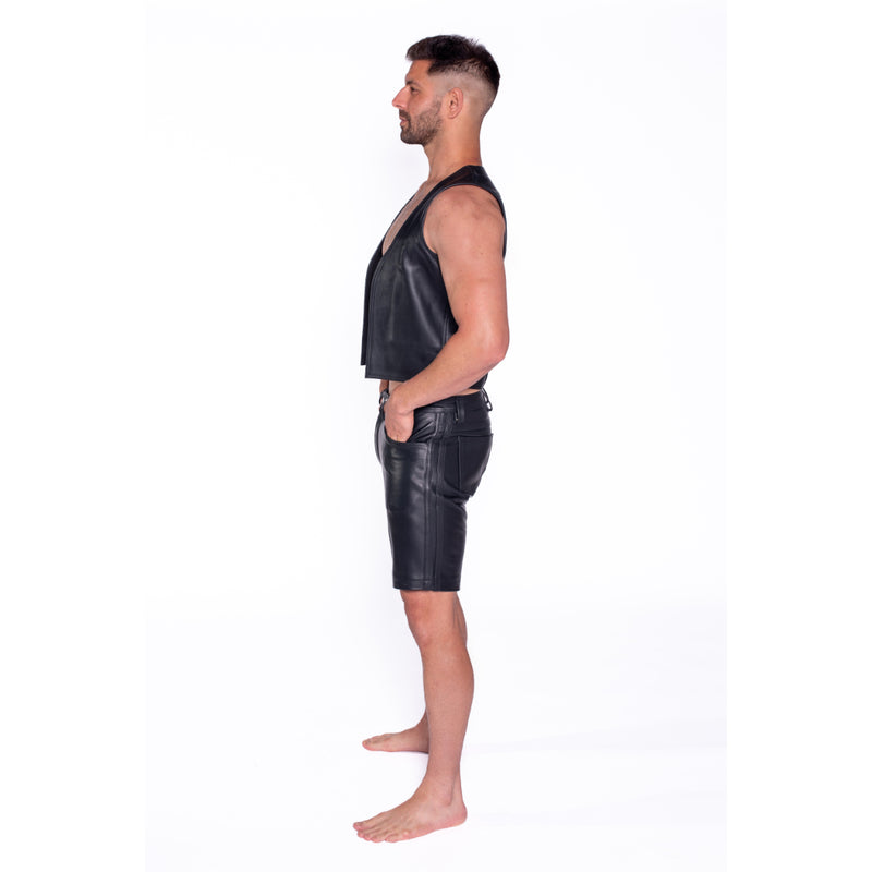 Load image into Gallery viewer, Prowler RED Leather Waistcoat Black
