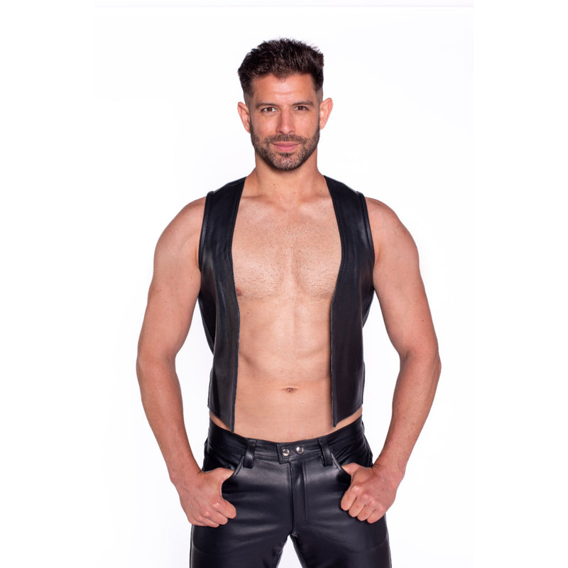 Load image into Gallery viewer, Prowler RED Leather Waistcoat Black
