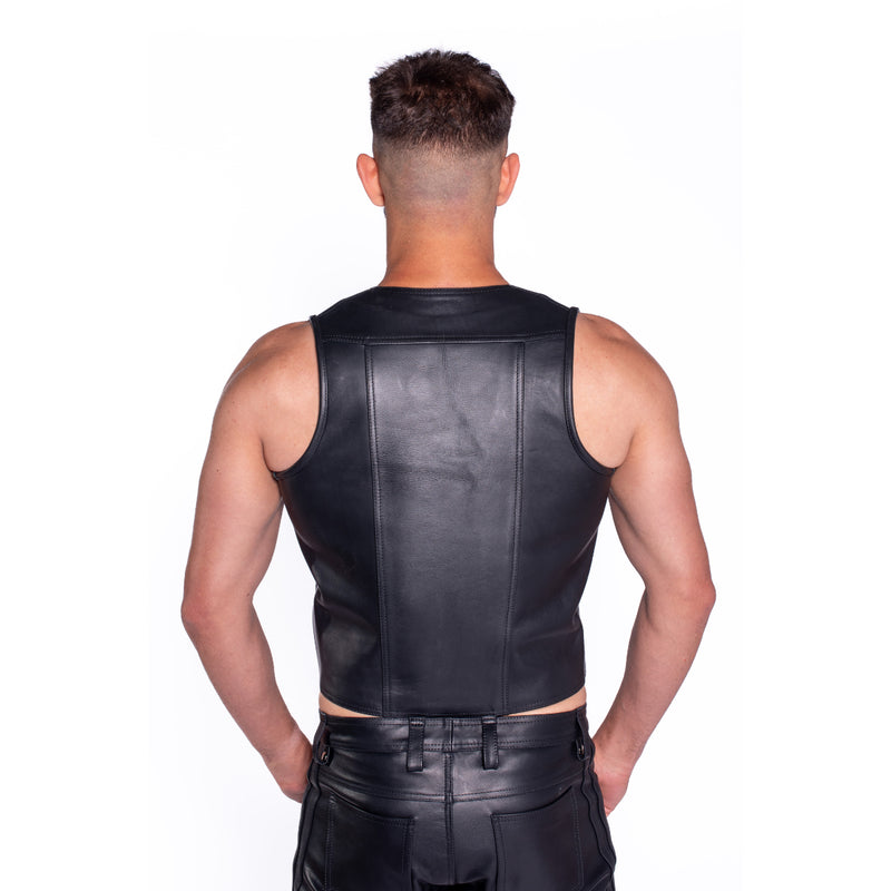 Load image into Gallery viewer, Prowler RED Leather Waistcoat Black
