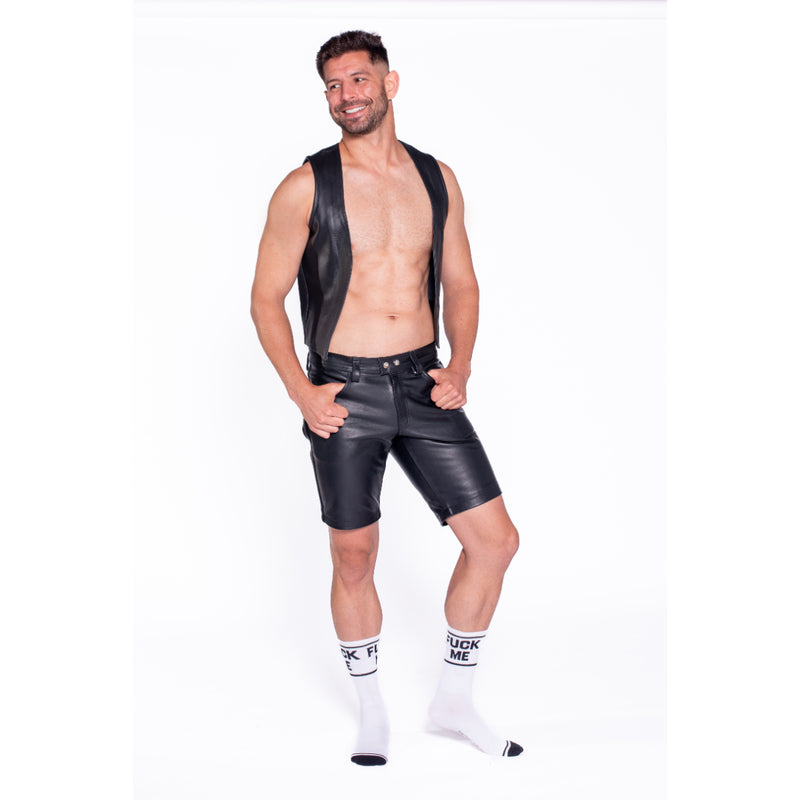 Load image into Gallery viewer, Prowler RED Leather Waistcoat Black
