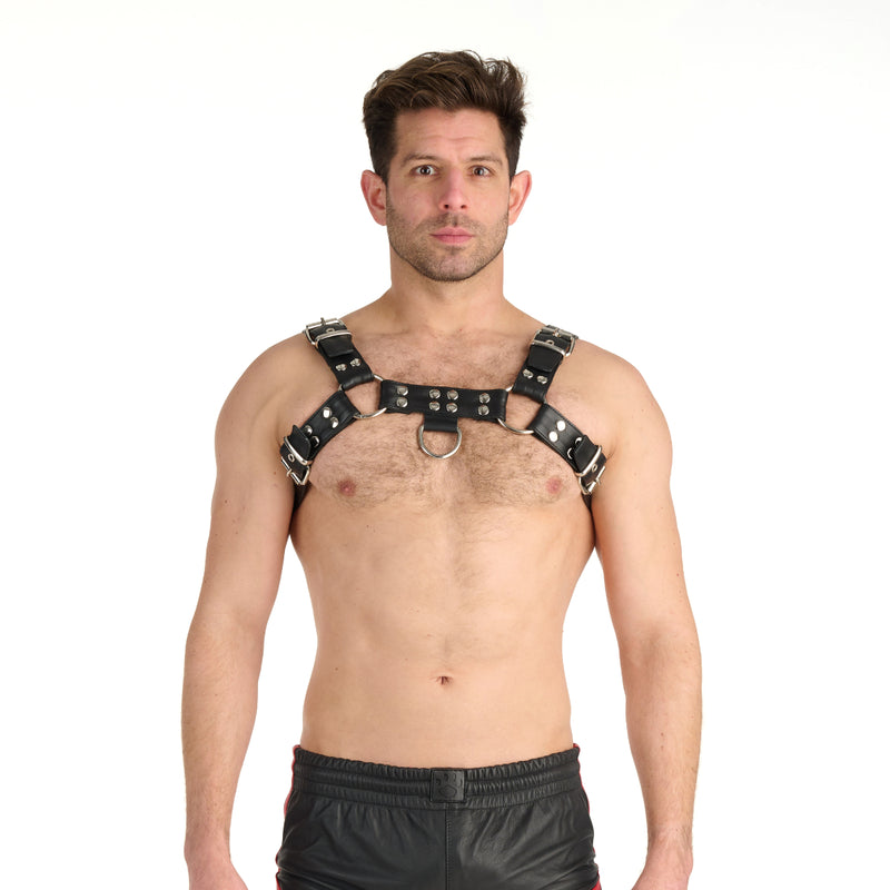 Load image into Gallery viewer, Prowler RED Leather Premium Butch Harness Black
