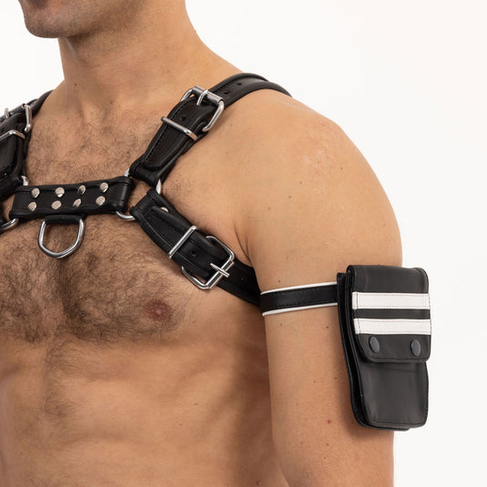 Prowler Red Leather Pouch Wallet Black White