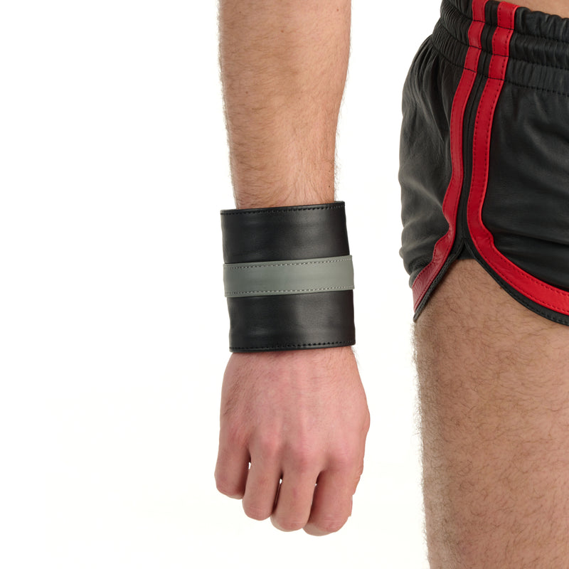 Load image into Gallery viewer, Prowler RED Leather Wrist Wallet Black Grey
