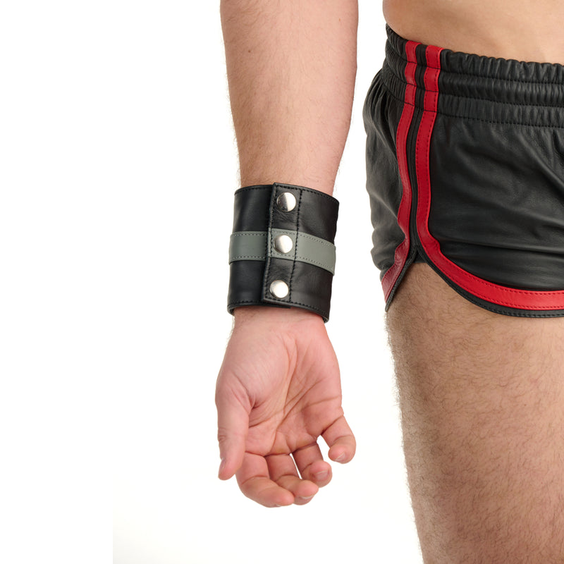 Load image into Gallery viewer, Prowler RED Leather Wrist Wallet Black Grey
