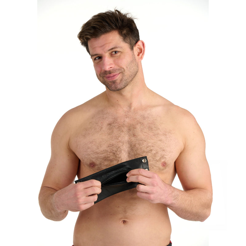 Load image into Gallery viewer, Prowler RED Leather Wrist Wallet Black
