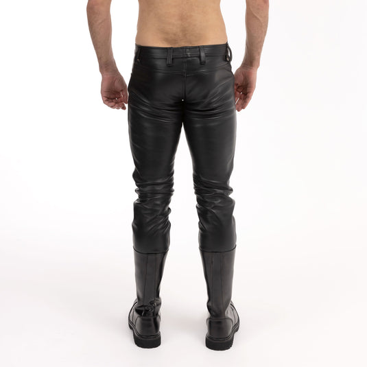 Prowler RED Leather Jeans Black