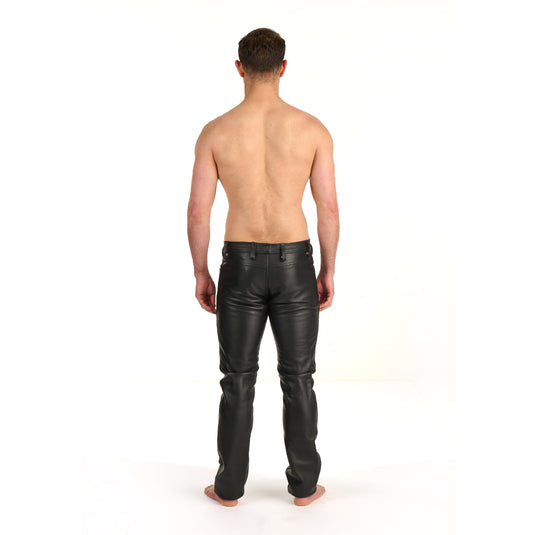 Prowler RED Leather Jeans Black