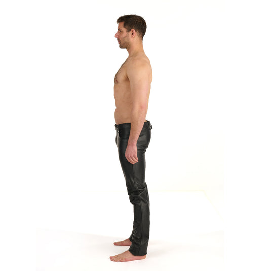 Prowler RED Leather Jeans Black