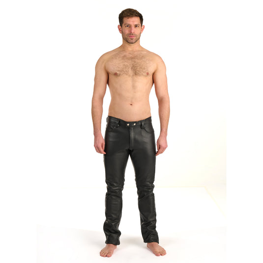 Prowler RED Leather Jeans Black