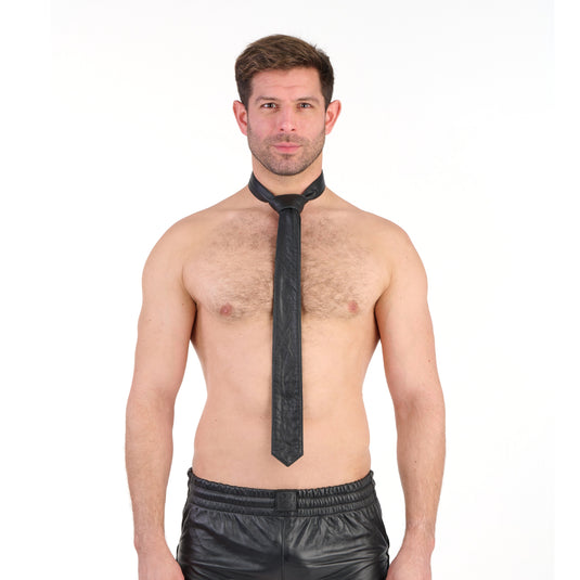 Prowler RED Leather Tie Black