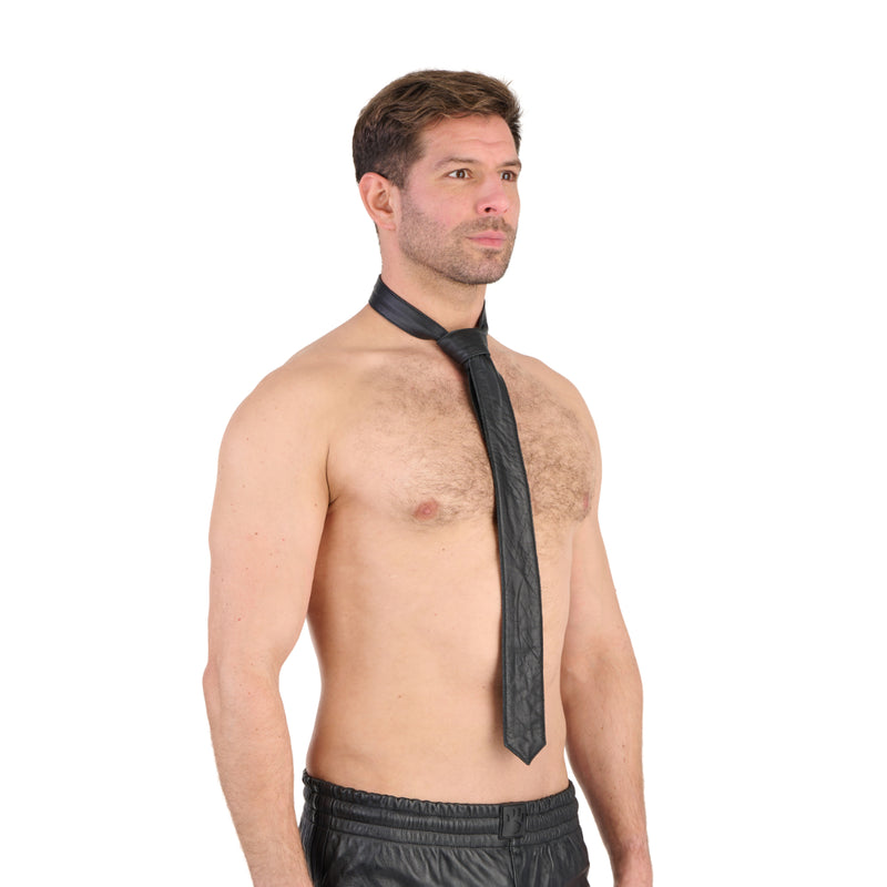 Load image into Gallery viewer, Prowler RED Leather Tie Black
