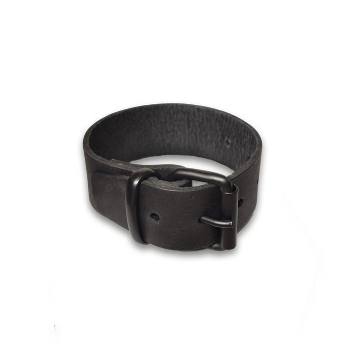Prowler RED Leather Buckle Bicep Band Black Medium