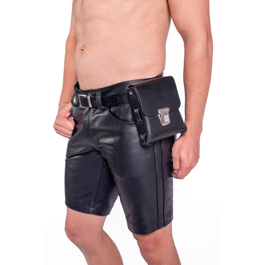 Prowler RED Leather Buckle Pouch Black