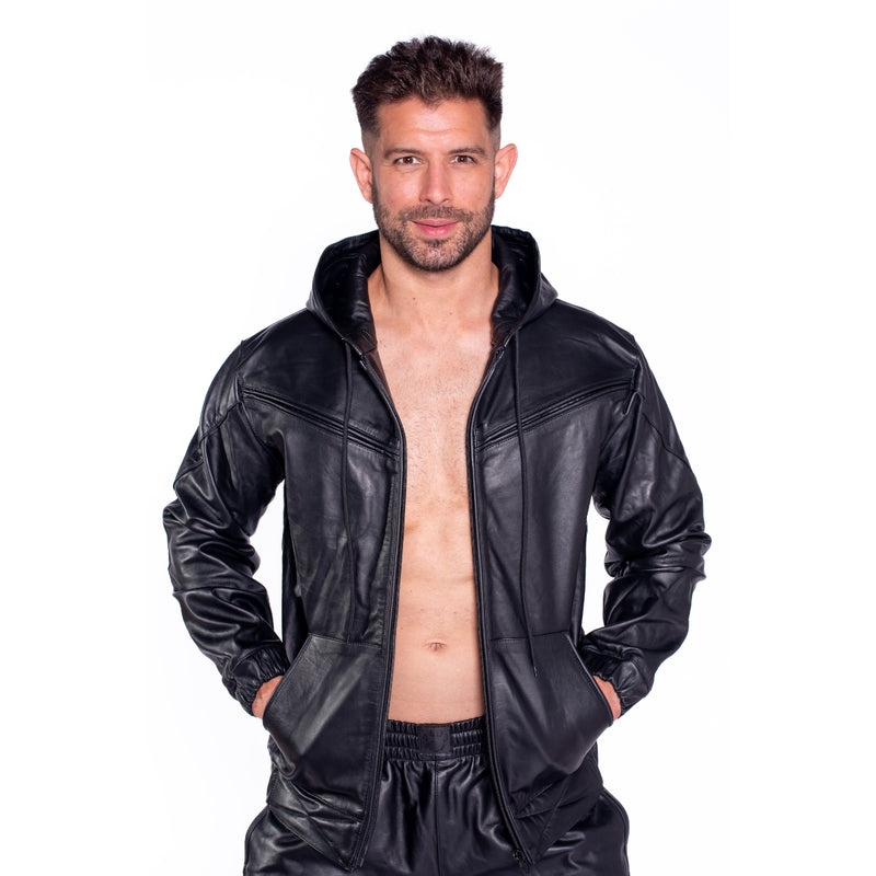 Load image into Gallery viewer, Prowler RED V Sports Leather Jacket Black

