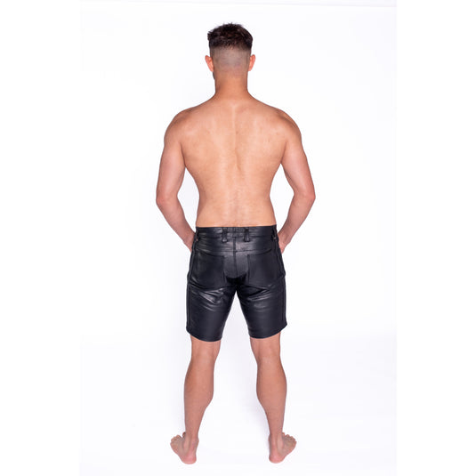 Prowler RED Leather Black Stripe Shorts Black