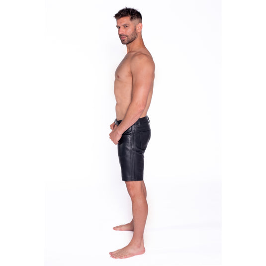 Prowler RED Leather Black Stripe Shorts Black