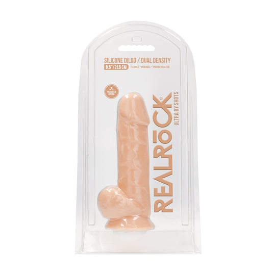 RealRock Ultra Dual Density Silicone Dildo Pink 8.5 Inch