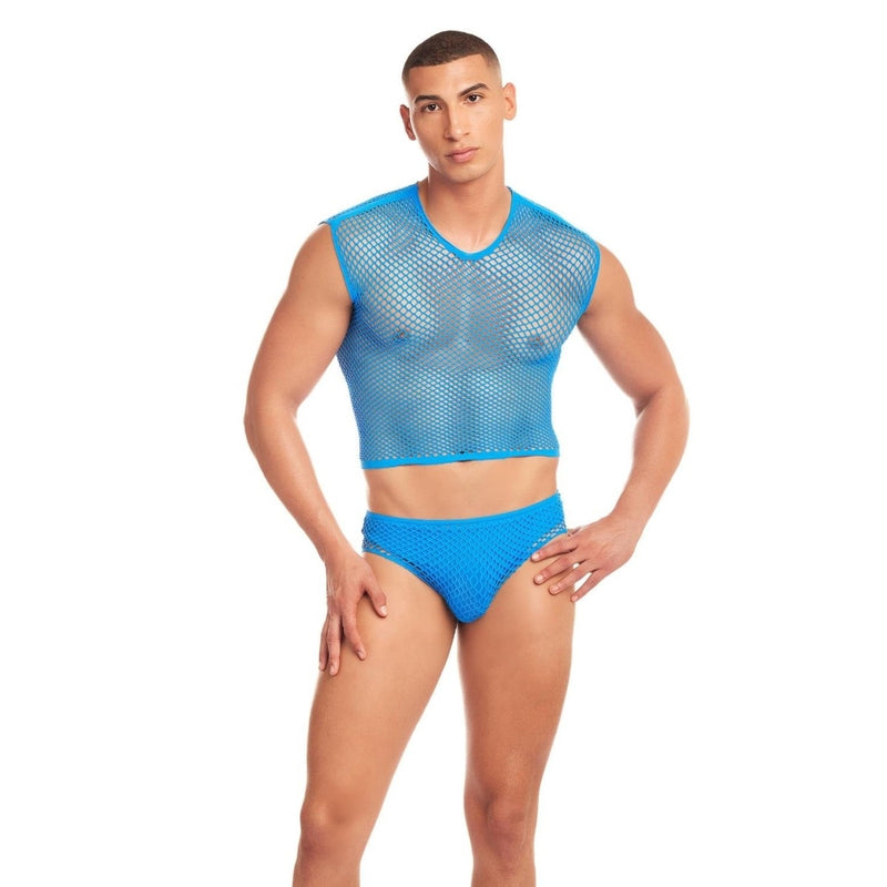 Load image into Gallery viewer, Rainbow Party Net Flex 3 Piece Costume Set Blue
