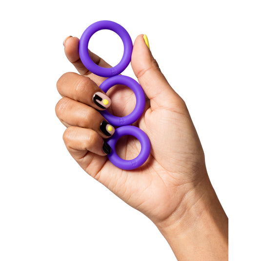ROMP Remix Trio Cock Rings Purple