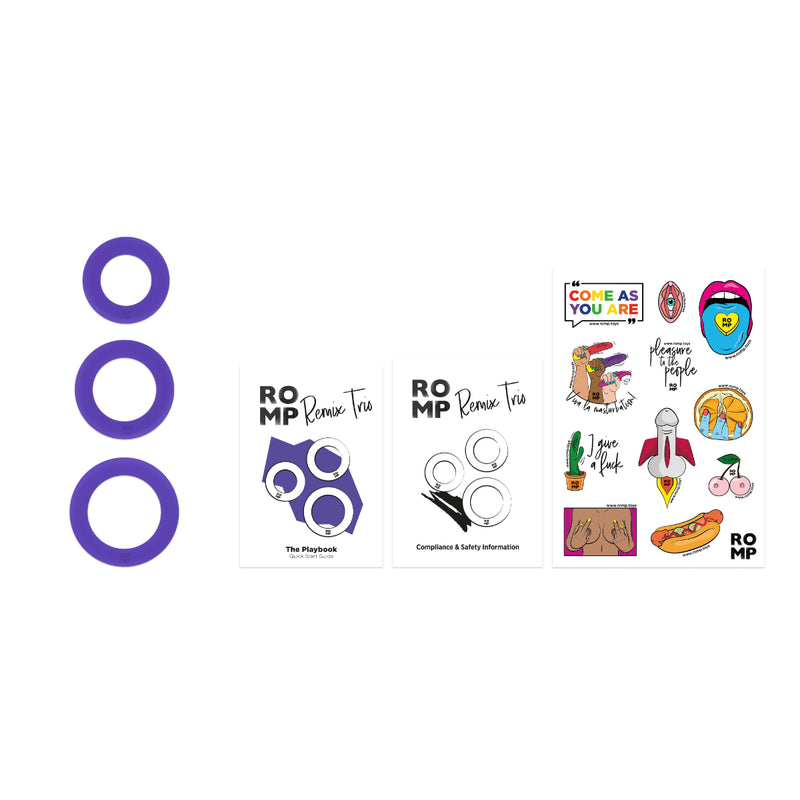 Load image into Gallery viewer, ROMP Remix Trio Cock Rings Purple
