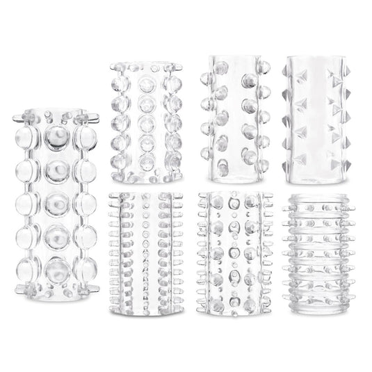 Me You Us Sensational Seven Textured Masturbation Sleeves Clear