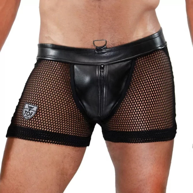 Load image into Gallery viewer, TOF Paris Spartacus Full Zip Jock Short Black
