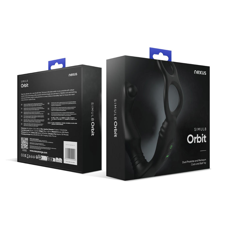 Load image into Gallery viewer, Nexus Simul8 Dual Prostate &amp; Perineum Cock &amp; Ball Toy Orbit Edition Black
