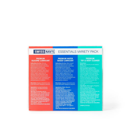 Swiss Navy Essentials Variety Lube 3 Pack 1oz