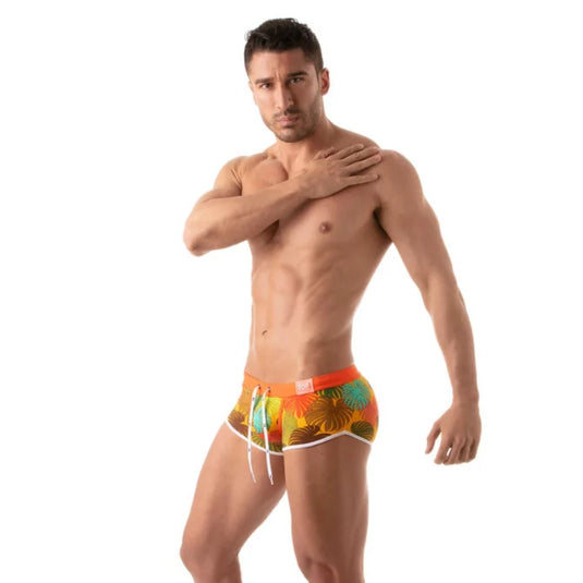 TOF Paris Floral Swim Trunks Yellow