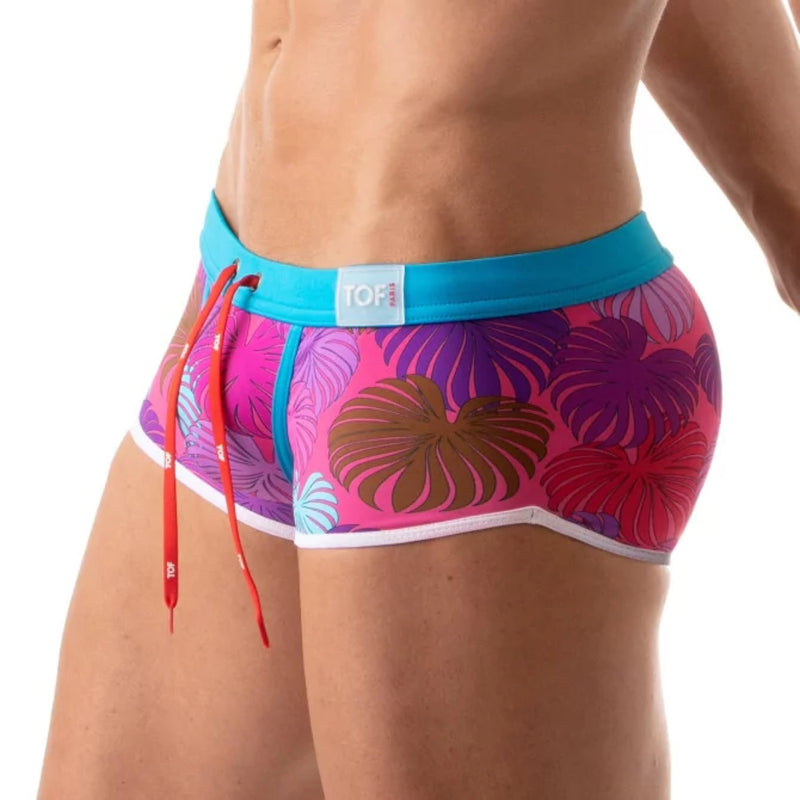 Load image into Gallery viewer, TOF Paris Floral Swim Trunks Pink
