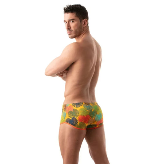 TOF Paris Floral Brazilian Swim Trunks Yellow