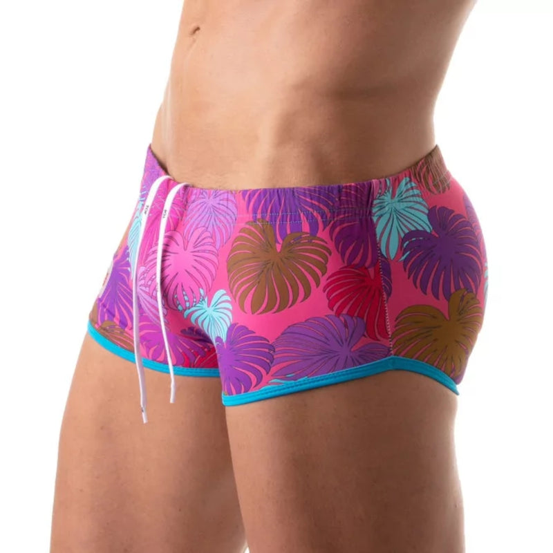 Load image into Gallery viewer, TOF Paris Floral Brazilian Swim Trunks Pink
