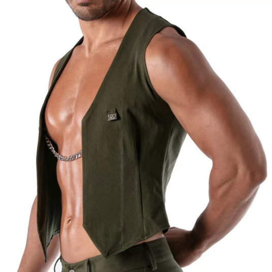 TOF Paris Patriot Chain Vest Khaki