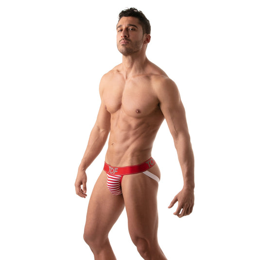 TOF Paris Sailor Stripe Jock Strap Red