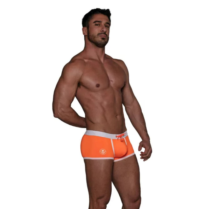 Load image into Gallery viewer, TOF Paris Neon Swim Trunk Orange

