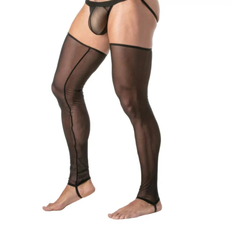 Load image into Gallery viewer, TOF Paris Mesh Long Legs Black
