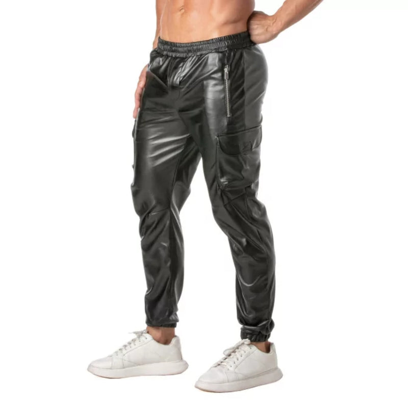 Load image into Gallery viewer, TOF Paris Kinky Cargo Sweat Pants Black
