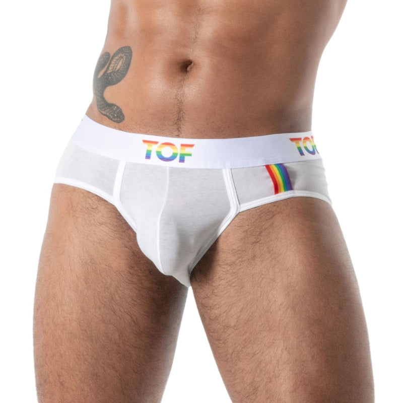 Load image into Gallery viewer, TOF Paris Joyful Pride Brief White
