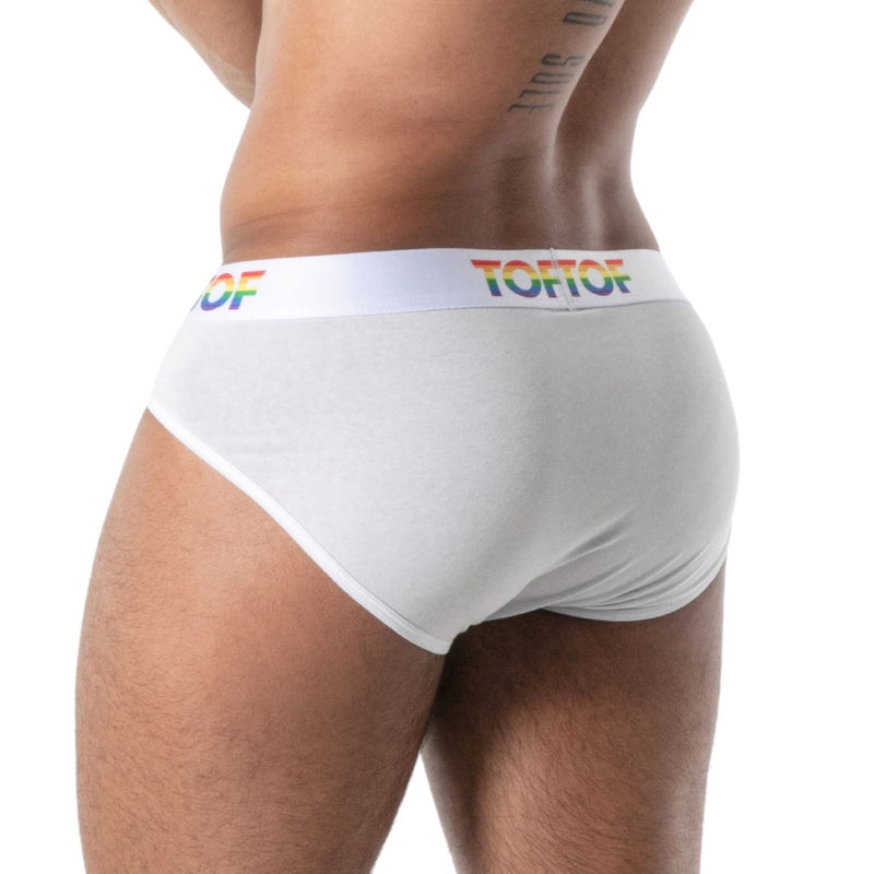 Load image into Gallery viewer, TOF Paris Joyful Pride Brief White
