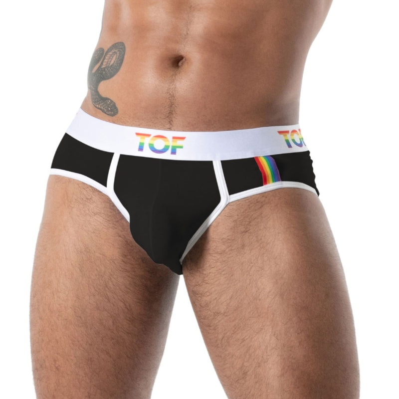 Load image into Gallery viewer, TOF Paris Joyful Pride Brief Black
