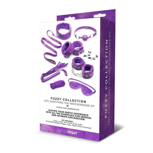 Whipsmart Fuzzy Collection 12 Piece Everything You Need Bondage Kit Purple