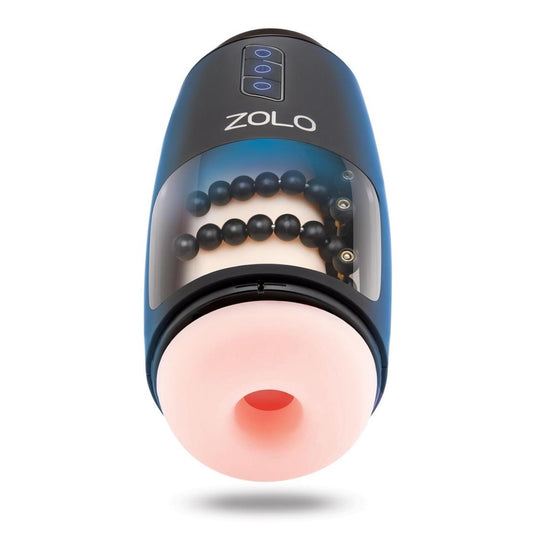 Zolo Upstroke Hands Free Thrusting Beaded Masturbator Black Pink