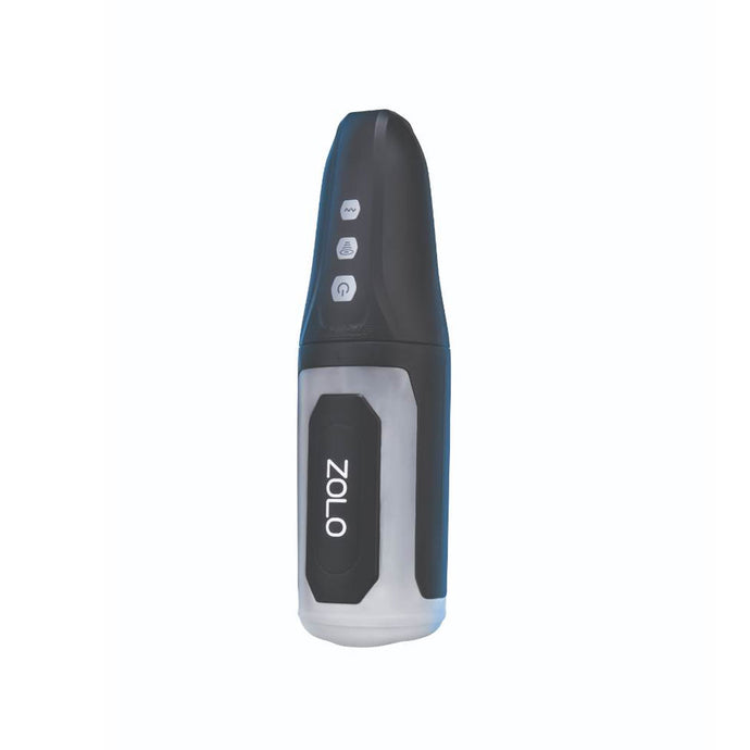 Zolo Suck & Squeeze One Touch Vibrating Blowjob Masturbator Black Clear