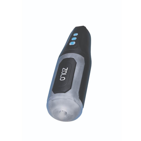 Zolo Suck & Squeeze One Touch Vibrating Blowjob Masturbator Black Clear