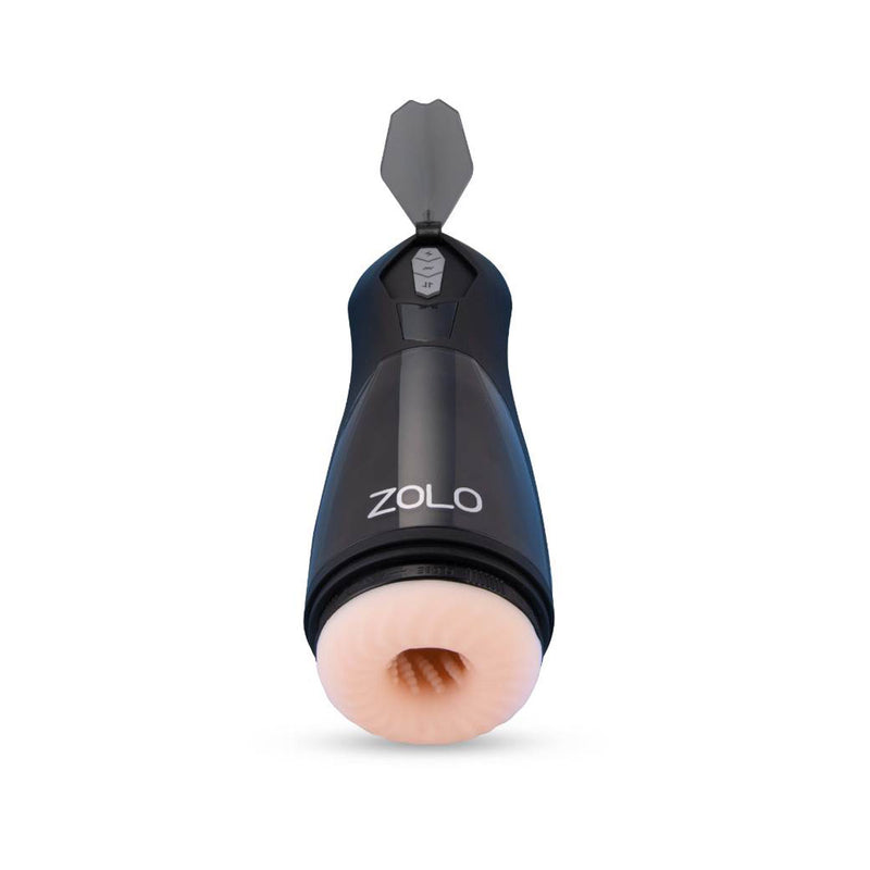 Load image into Gallery viewer, Zolo Lift Off One Touch Vibrating Thrusting Stroker Black Pink
