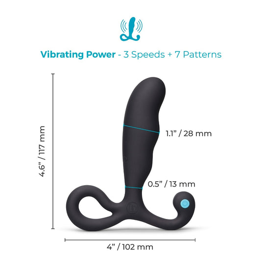 b-Vibe P-Spot Vibing Hands-Free Rechargeable Vibrating Prostate Massager Black