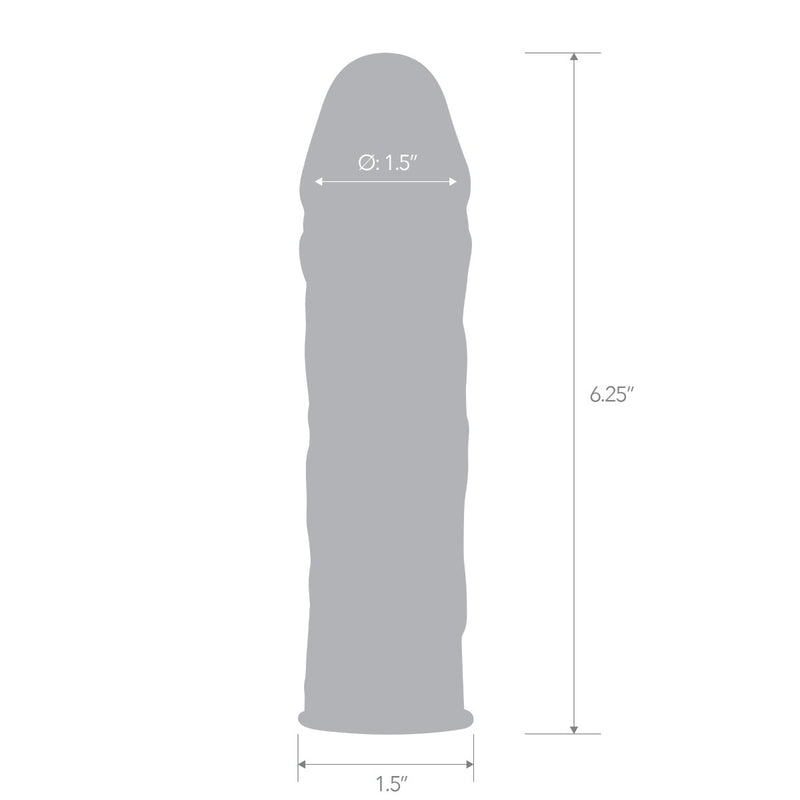 Load image into Gallery viewer, Blue Line Realistic Penis Extension Sleeve Clear 6.25 Inch
