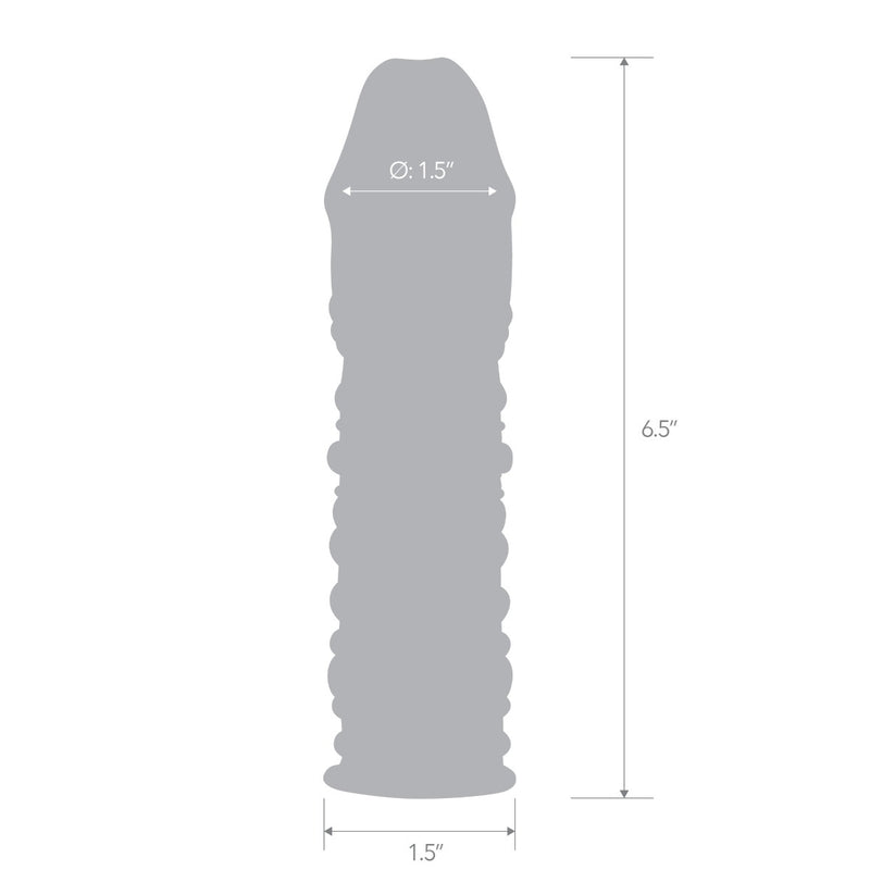 Load image into Gallery viewer, Blue Line Veiny Penis Extension Sleeve Clear 6.5 Inch
