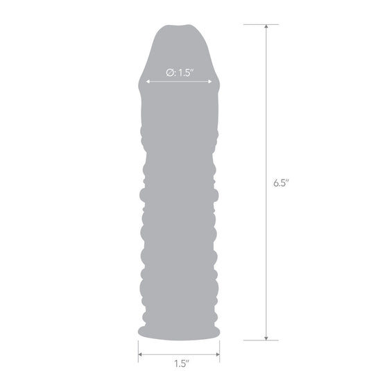 Blue Line Veiny Penis Extension Sleeve Clear 6.5 Inch