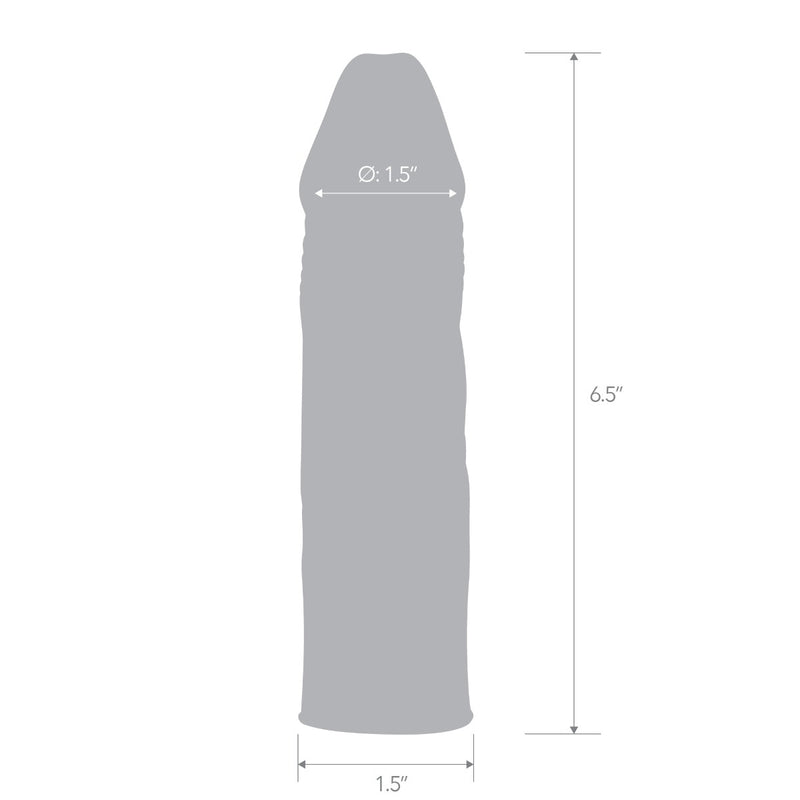 Load image into Gallery viewer, Blue Line Realistic Penis Extension Sleeve Clear 6.5 Inch
